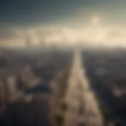 Polluted urban skyline in Argentina