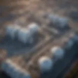 Aerial view of ammonia production facility