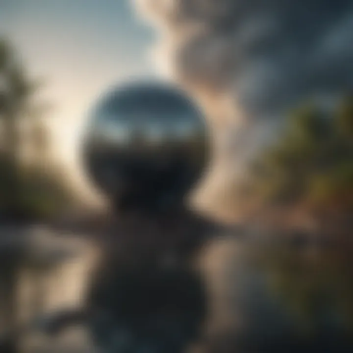 Illustration depicting anthropogenic factors contributing to climate change