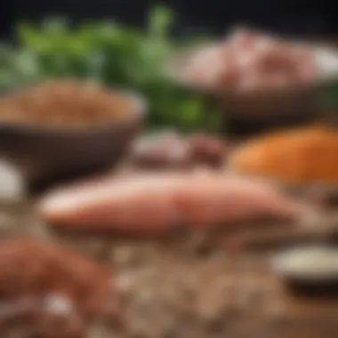 Healthy Proteins for Strength and Vitality A selection of healthy proteins including legumes and fish.