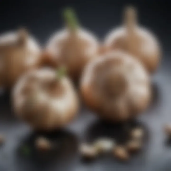 An infographic depicting the biochemical compounds in garlic