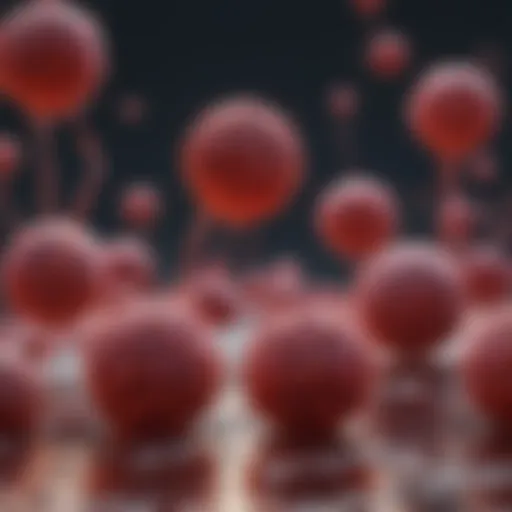 Microscopic view of myeloma cells