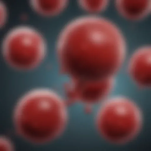 Sickle-shaped red blood cells illustrating abnormal hemoglobin