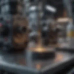Chemical milling setup showcasing the equipment used for material removal