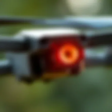 Advanced Sensor Technology in Production Drones Close-up of drone technology showcasing advanced sensors