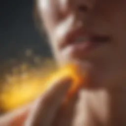 Illustration of vitamin D synthesis in the skin from sunlight exposure