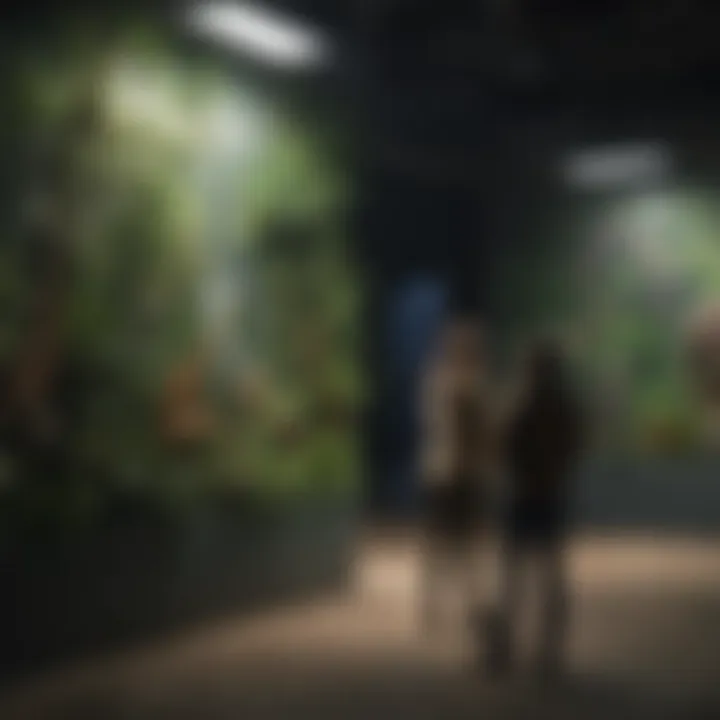 Visitors engaging with educational displays at Dublin Zoo