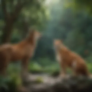 A vibrant scene of diverse wildlife in Dublin Zoo