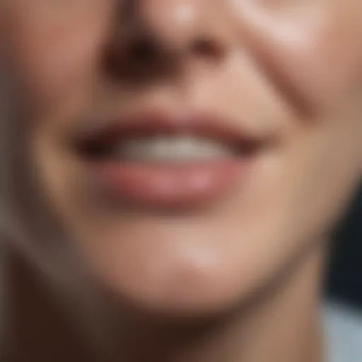 Illustration of enamel discoloration due to fluorosis
