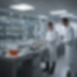 A laboratory filled with advanced research equipment focused on HIV studies