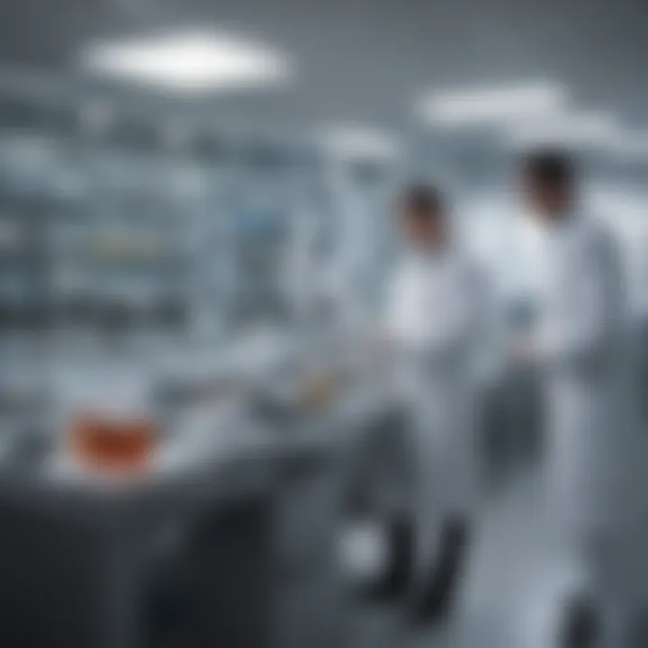 A laboratory filled with advanced research equipment focused on HIV studies