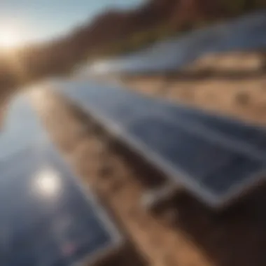 Harnessing Solar Energy Solar energy panels harnessing sunlight