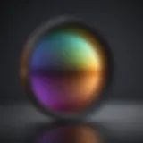 Illustration of gradient index lens design showcasing varying refractive indices