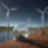 A conceptual illustration of renewable energy sources