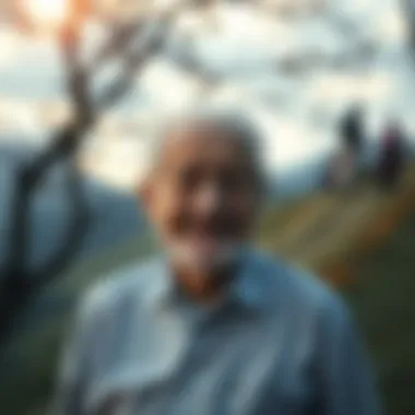 A serene landscape representing aging gracefully