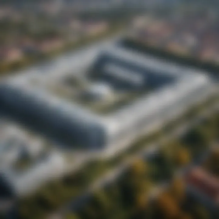 Aerial view of Medical University Silesia campus showcasing its modern architecture