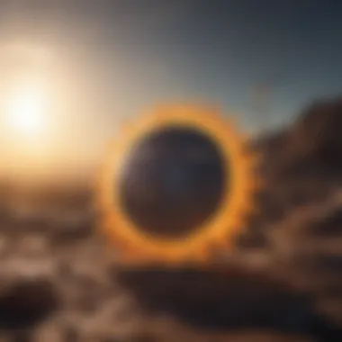 Visual representation of solar energy and climate change