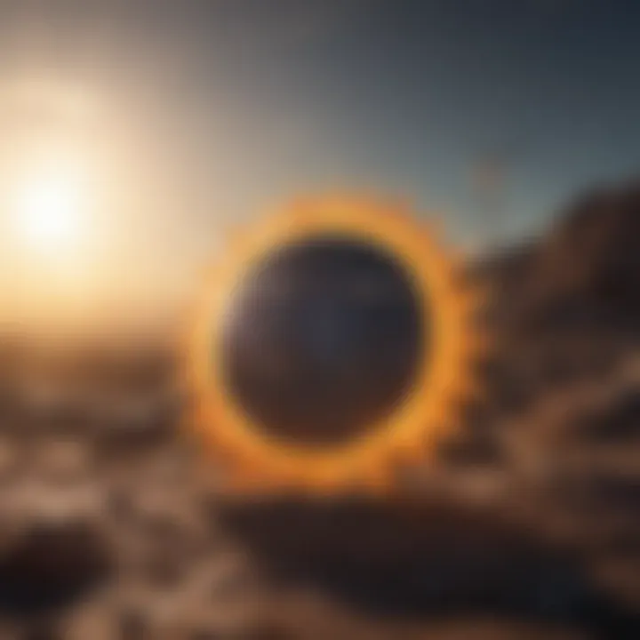 Visual representation of solar energy and climate change