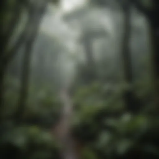 Lush canopy of the Congo Rain Forest teeming with life.