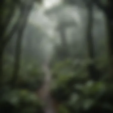 The Canopy of the Congo Rain Forest Lush canopy of the Congo Rain Forest teeming with life.
