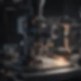 Detailed view of hyperspectral microscopy setup