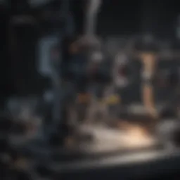 Detailed view of hyperspectral microscopy setup