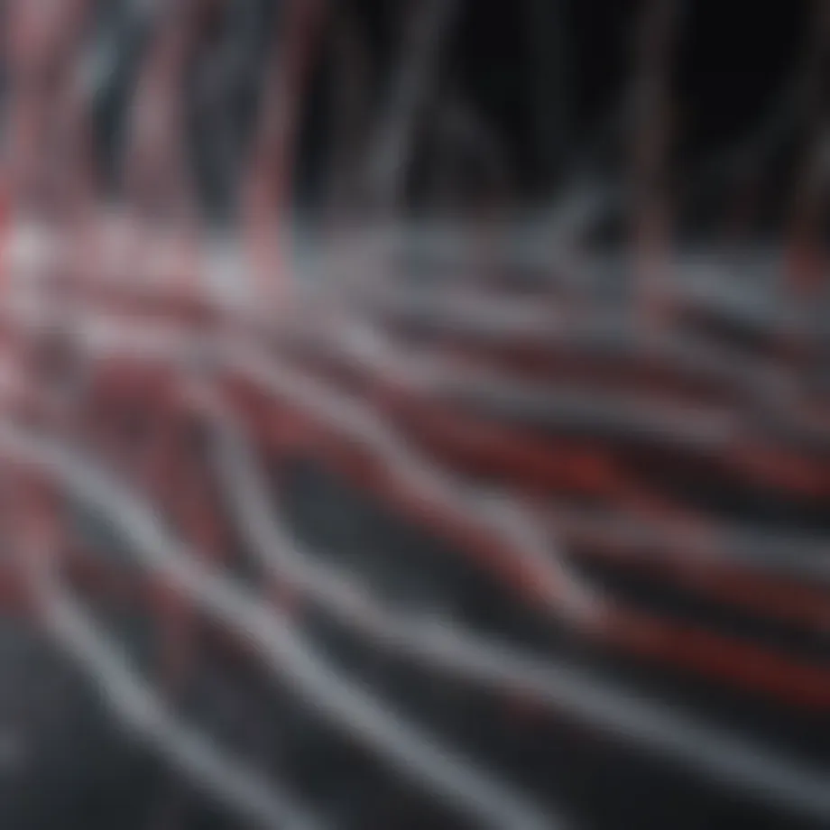 Schematic representation of blood flow sensors in action