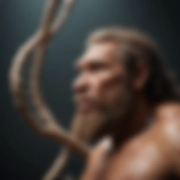 Neanderthal DNA structure illustration