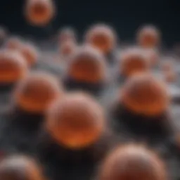 Microscopic view of melanoma cells