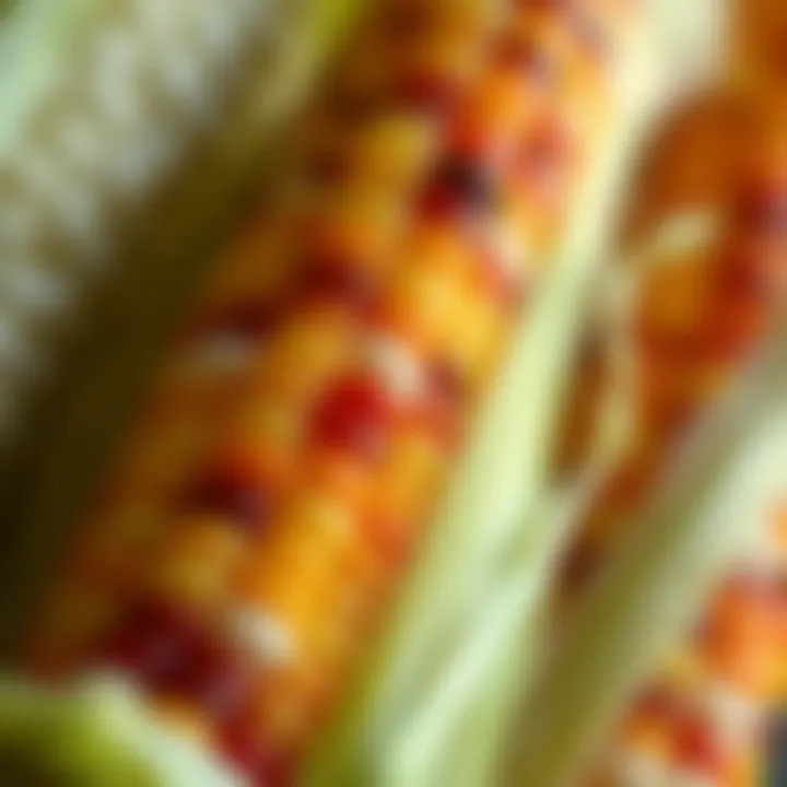 A close-up view of genetically modified corn kernels showcasing their unique traits