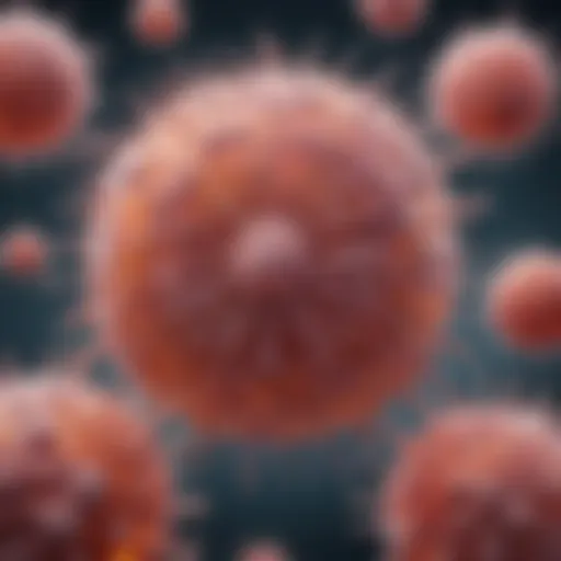 Illustration depicting the immune system targeting cancer cells