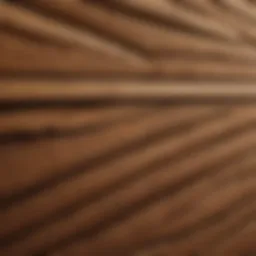 Close-up of oak staves showcasing grain patterns