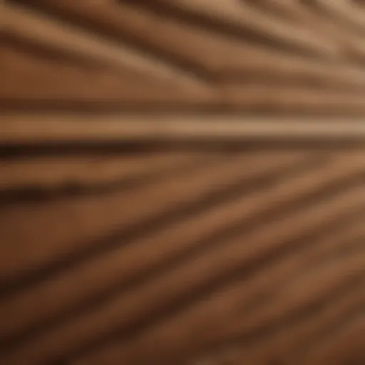 Close-up of oak staves showcasing grain patterns