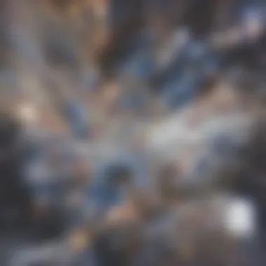 An artistic representation of the solar nebula theory depicting the formation of celestial bodies.
