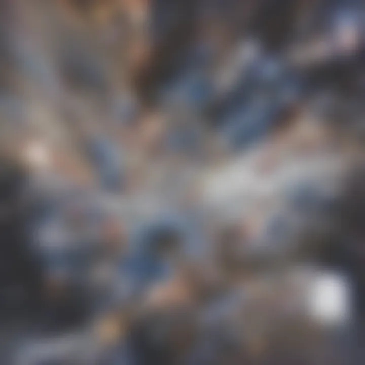 An artistic representation of the solar nebula theory depicting the formation of celestial bodies.