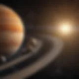 A detailed diagram illustrating the solar system's structure, showcasing planets, moons, and the sun.
