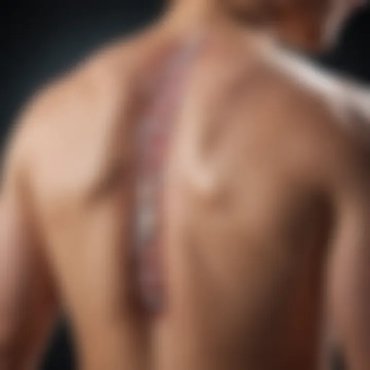 Representation of thoracic disc herniation