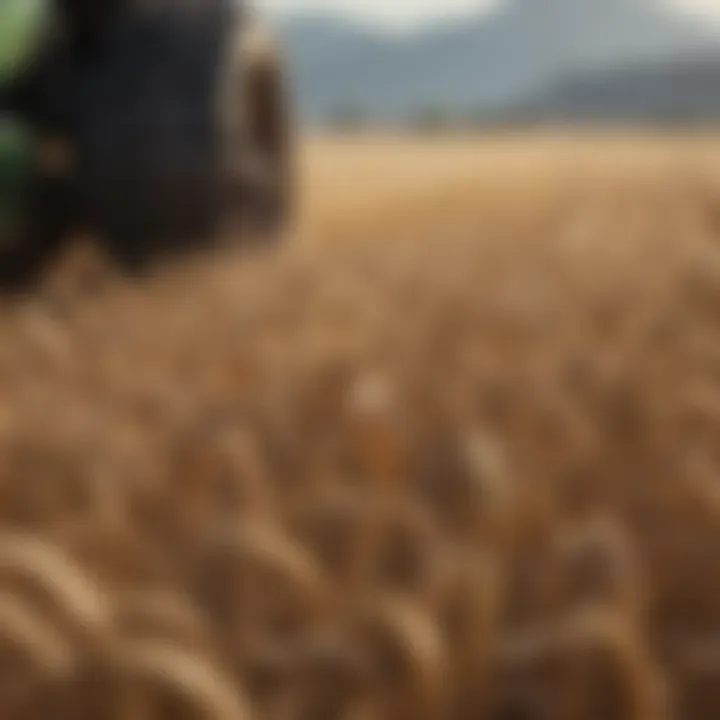 Close-up of wheat fields