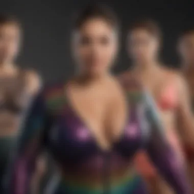 Celebrating Diversity in Fit Fashion A vibrant clothing collection showcasing diversity in body types