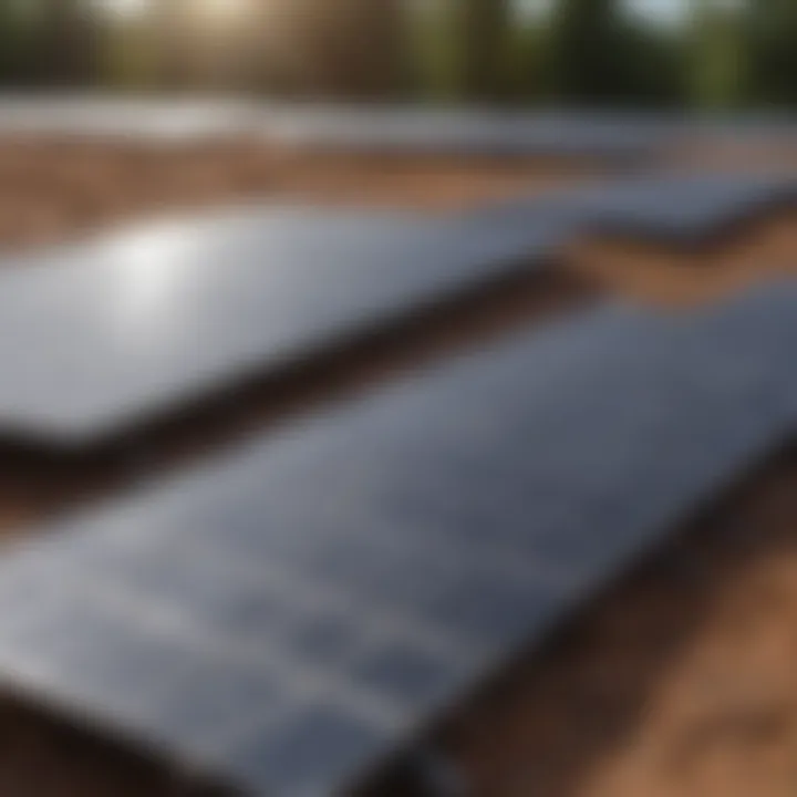 Visual comparison of fixed solar panels versus tracked solar panels