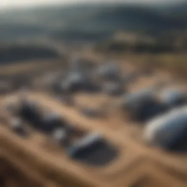 Hydraulic Fracturing Site Overview Overview of a hydraulic fracturing site with essential equipment
