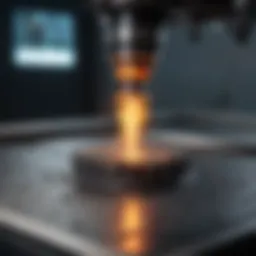 Illustration of friction stir additive manufacturing technique