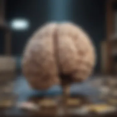 Brain Puzzles for Enhanced Cognitive Function A close-up of a brain-themed puzzle, symbolizing cognitive challenges