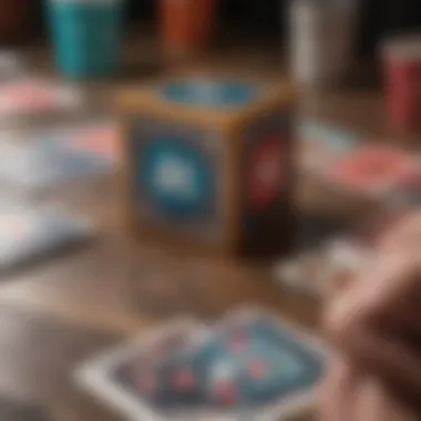 Engaging Card Games for Memory Enhancement A vibrant card game setup with colorful cards and a cheerful atmosphere