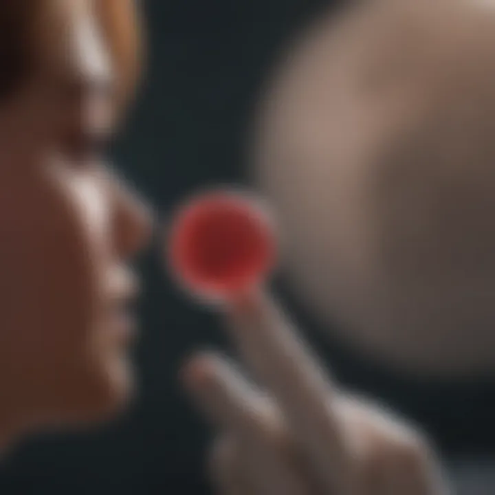 Researcher examining monocyte behavior