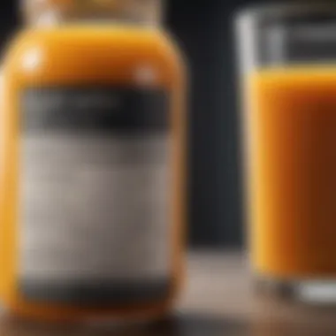 Nutritional facts label highlighting orange juice benefits