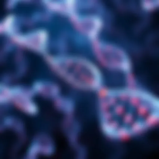 Genetic sequence illustration depicting the complexity of ALS