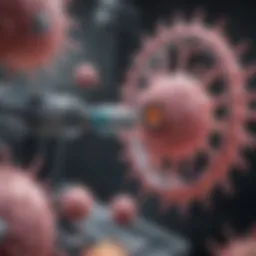 Illustration of Kadcyla's mechanism of action in targeting cancer cells