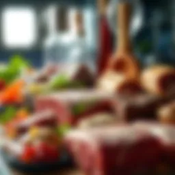 Diverse selection of meats showcasing various types