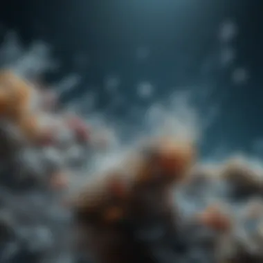 Microplastics in Ocean Ecosystems Close-up view of microplastics in ocean water